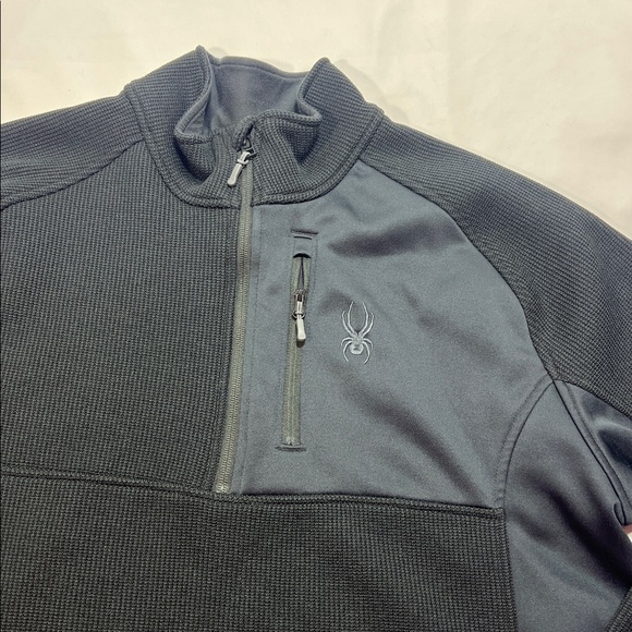 Spyder men’s quarter zip black size XXL - Picture 2 of 9